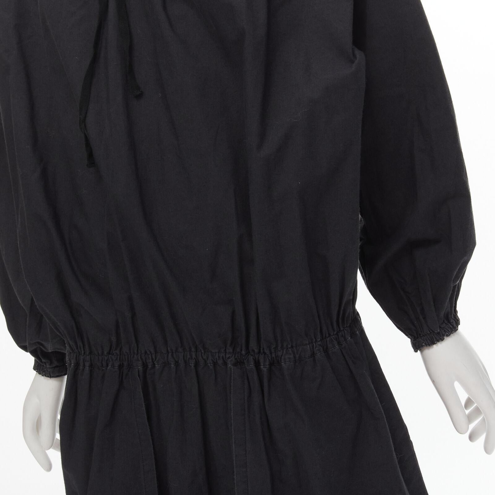 rare COMME DES GARCONS Vintage 1980's Beggar Look washed cotton bishop dress For Sale 2