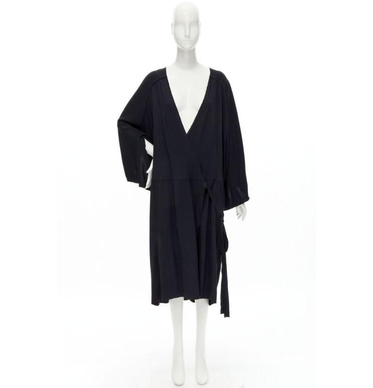 COMME DES GARCONS - Robe kimono asymétrique noire, vintage, années 1980 en vente 6