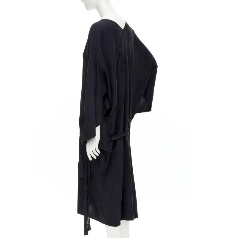 COMME DES GARCONS - Robe kimono asymétrique noire, vintage, années 1980 en vente 1