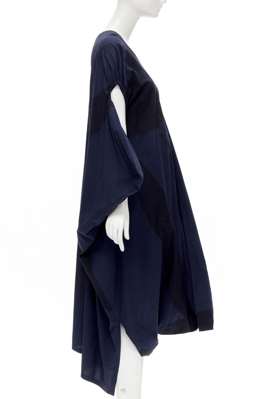 COMME DES GARCONS - Robe trapèze angulaire bleue rare, coupe au pinceau, années 1980 Bon état - En vente à Hong Kong, NT