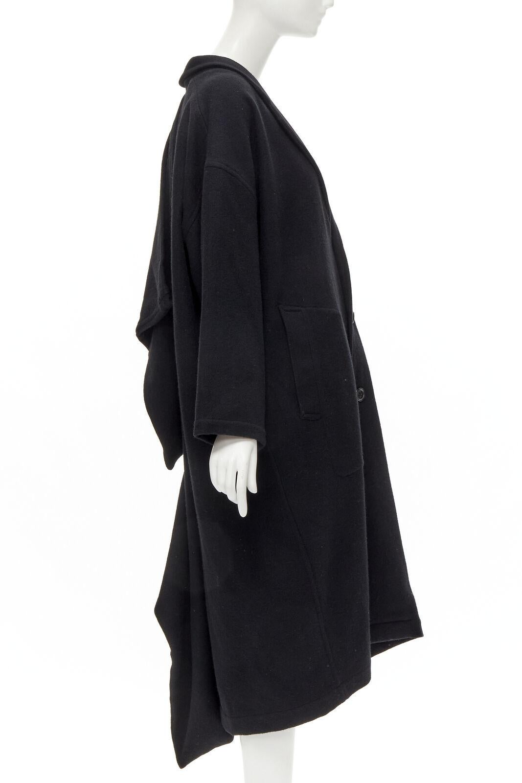 Women's Rare COMME DES GARCONS Vintage 1980's Dinosaur jagged cut out draped coat M For Sale