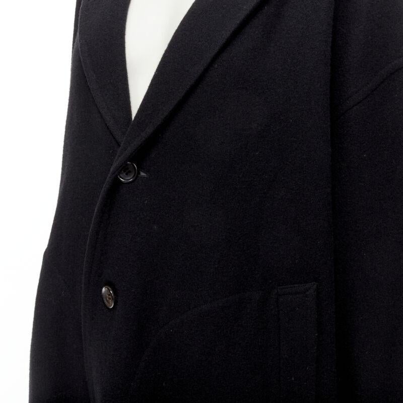 rare COMME DES GARCONS Vintage 1980's Dinosaur jagged cut out draped  coat M For Sale 2