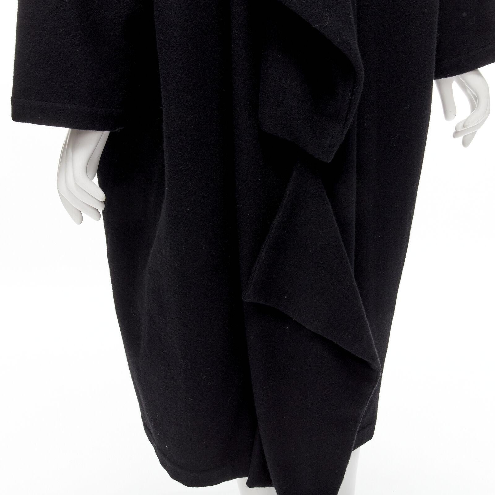 Rare COMME DES GARCONS Vintage 1980's Dinosaur jagged cut out draped coat M For Sale 3