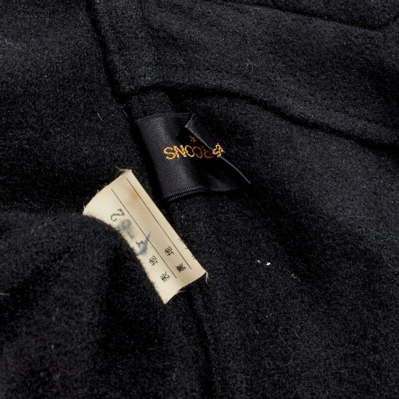 rare COMME DES GARCONS Vintage 1980's Dinosaur jagged cut out draped  coat M For Sale 4