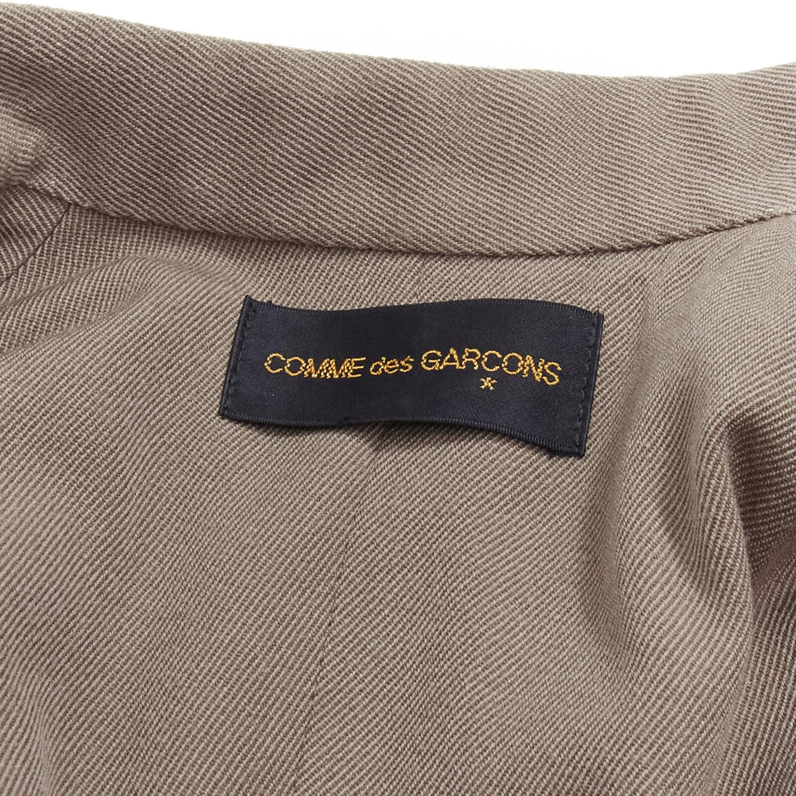rare COMME DES GARCONS Vintage 1998 Runway patchwork inside out bias coat S For Sale 5