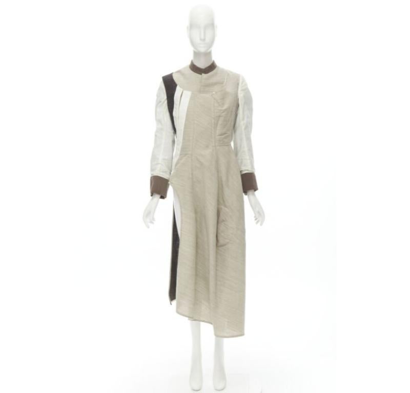 raro COMME DES GARCONS Vintage 1998 Runway patchwork inside out bias coat S in vendita 6