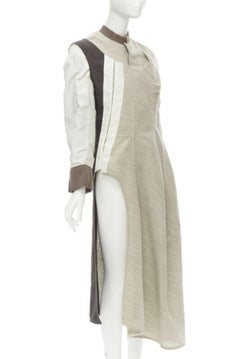 rare COMME DES GARCONS Vintage 1998 Runway patchwork inside out bias coat S
