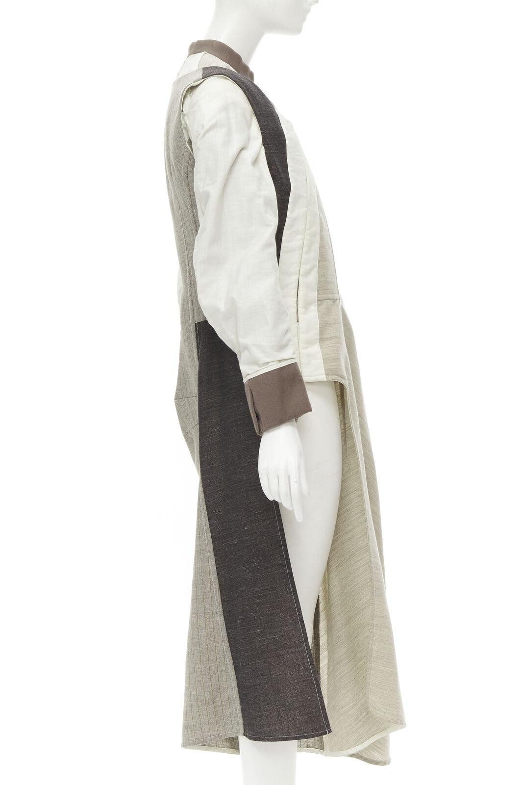 rare COMME DES GARCONS Vintage 1998 Runway patchwork inside out bias coat S In Excellent Condition In Hong Kong, NT
