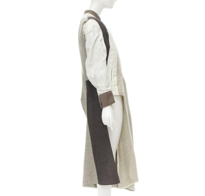 raro COMME DES GARCONS Vintage 1998 Runway patchwork inside out bias coat S In condizioni ottime in vendita a Hong Kong, NT