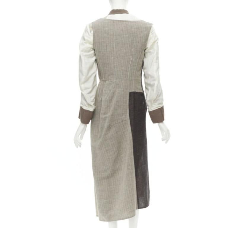Donna raro COMME DES GARCONS Vintage 1998 Runway patchwork inside out bias coat S in vendita