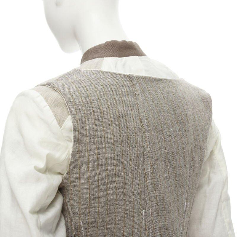 raro COMME DES GARCONS Vintage 1998 Runway patchwork inside out bias coat S in vendita 2