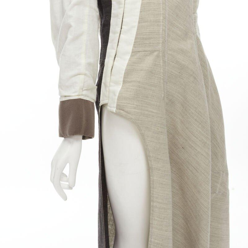 raro COMME DES GARCONS Vintage 1998 Runway patchwork inside out bias coat S in vendita 3