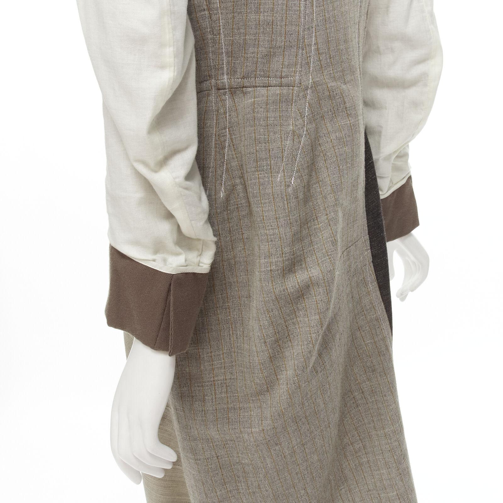 rare COMME DES GARCONS Vintage 1998 Runway patchwork inside out bias coat S 4