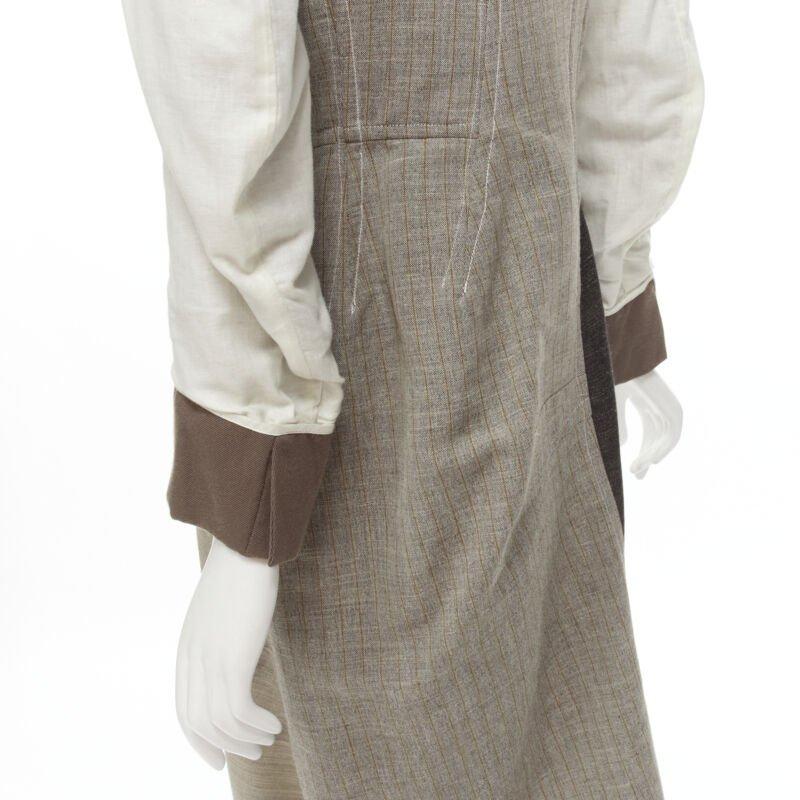 raro COMME DES GARCONS Vintage 1998 Runway patchwork inside out bias coat S in vendita 4