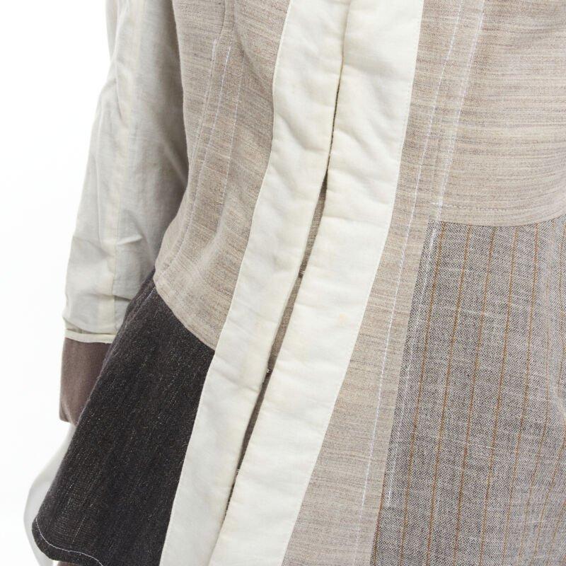 COMME DES GARCONS Rare patchwork de défilé vintage à l'intérieur et à l'extérieur, 1998  veste jupe S en vente 2
