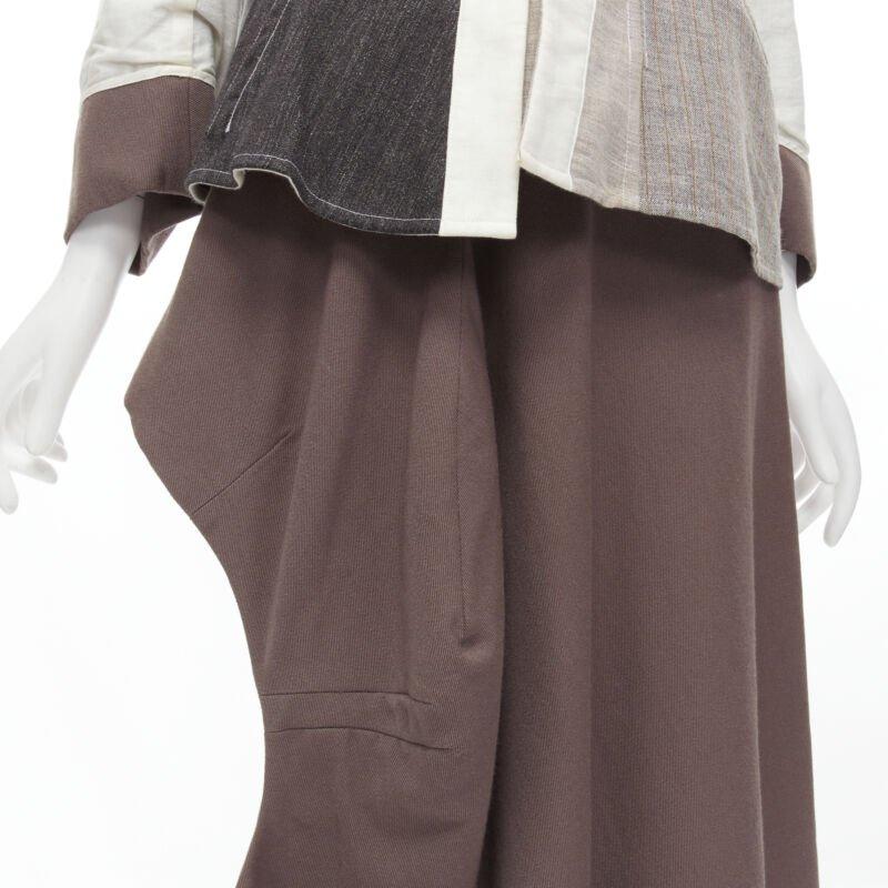 COMME DES GARCONS Rare patchwork de défilé vintage à l'intérieur et à l'extérieur, 1998  veste jupe S en vente 3