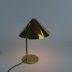 Rare Commissioned Paavo Tynell Perforated Brass Table Lamp, Taito Oy, 1950s