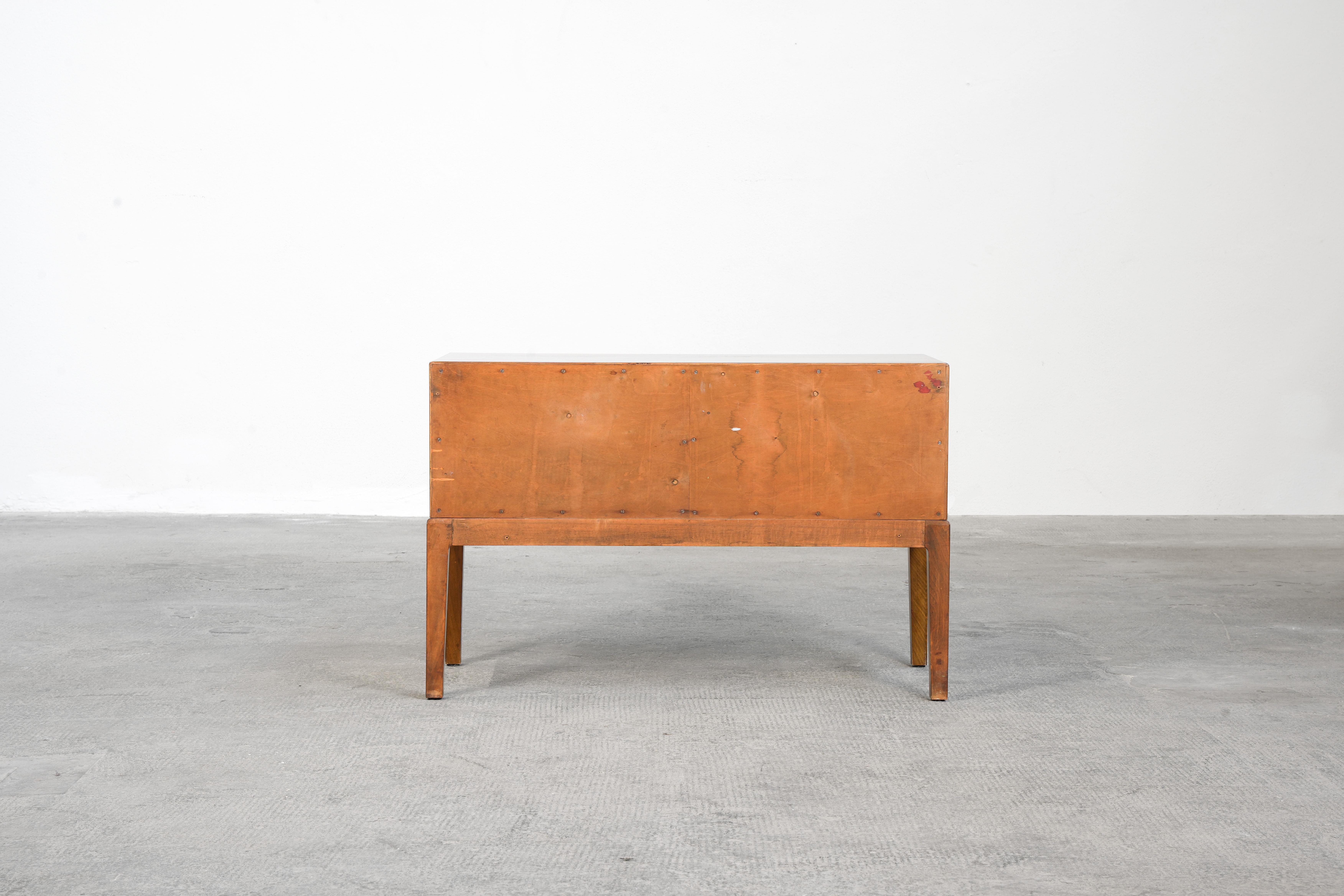 20th Century Rare Commode in Walnut by Ole Wanscher Made in Denmark in the 1940s For Sale