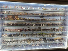 Rare Complete Collection of Spanish Army Lead Soldiers with Custom Display Case