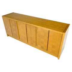 Rare Conant Ball MCM 1960s Parquetry Oak 74" Long 6 Doors Credenza Dresser MINT!