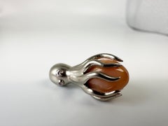 Rare conch pearl pendant octopus pendant 14KT gold