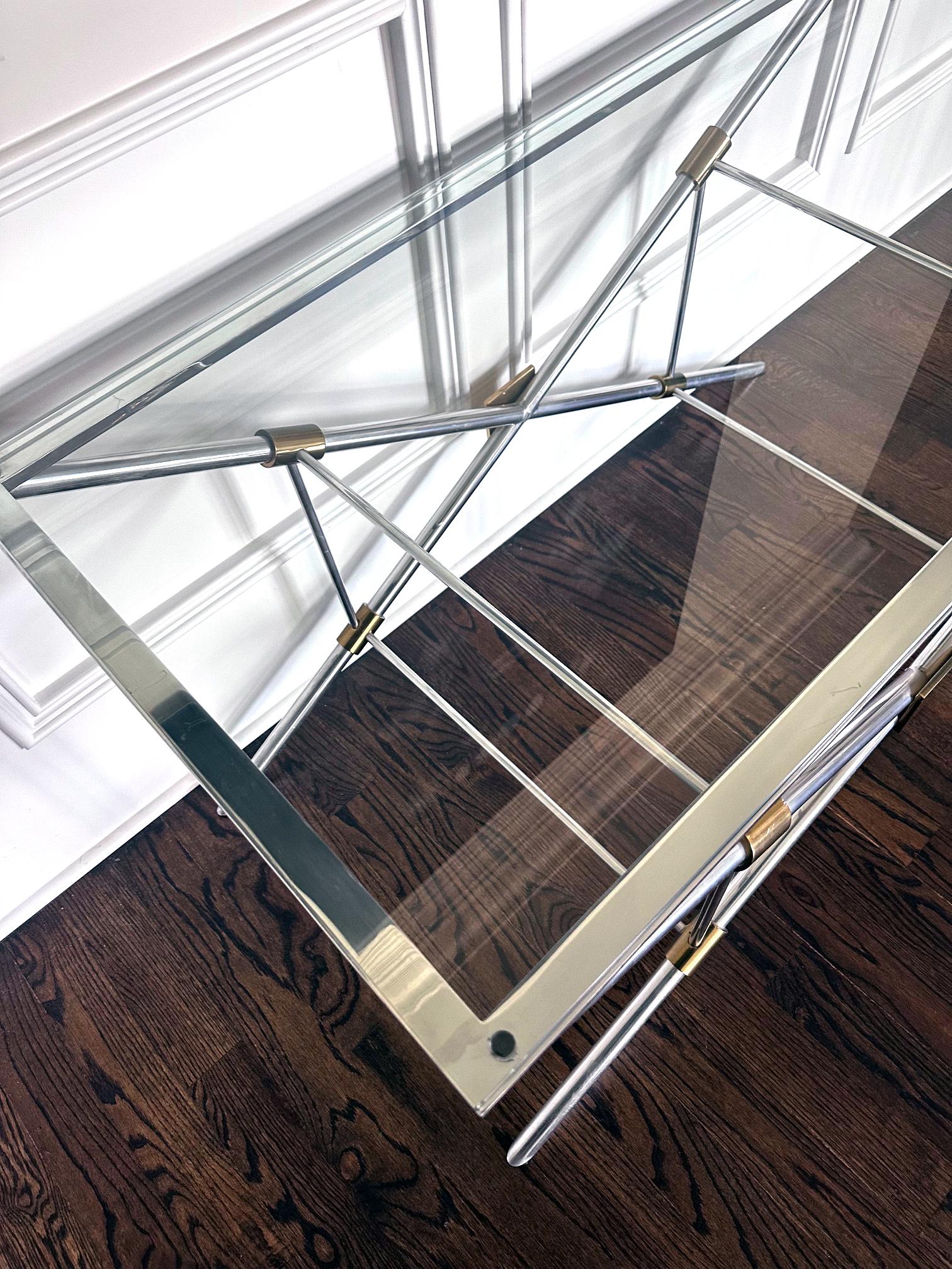 Rare X-leg Console Sofa Table by John Vesey For Sale 4