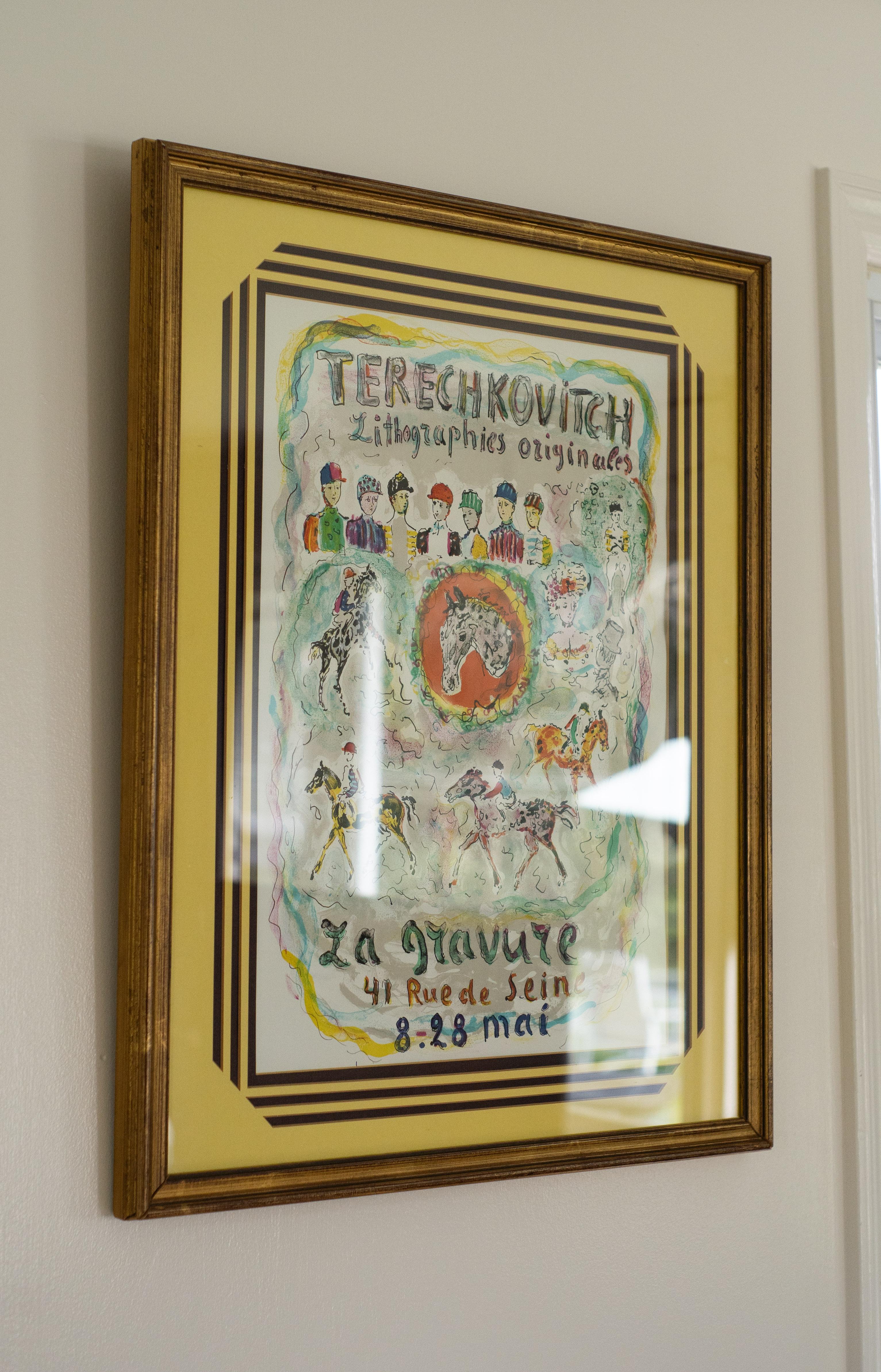 Seltene Constantin Terechkovitch 'La Gravure' Original-Lithographie „La Gravure“ in Vintage-Rahmen im Zustand „Gut“ im Angebot in Philadelphia, PA