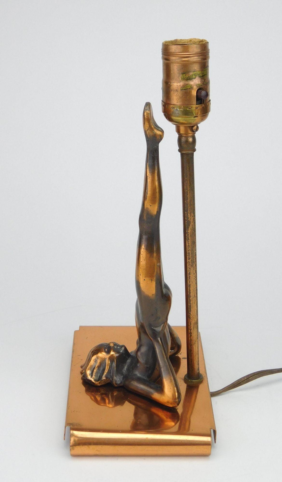 Rara lámpara de cobre Frankart nº 220 