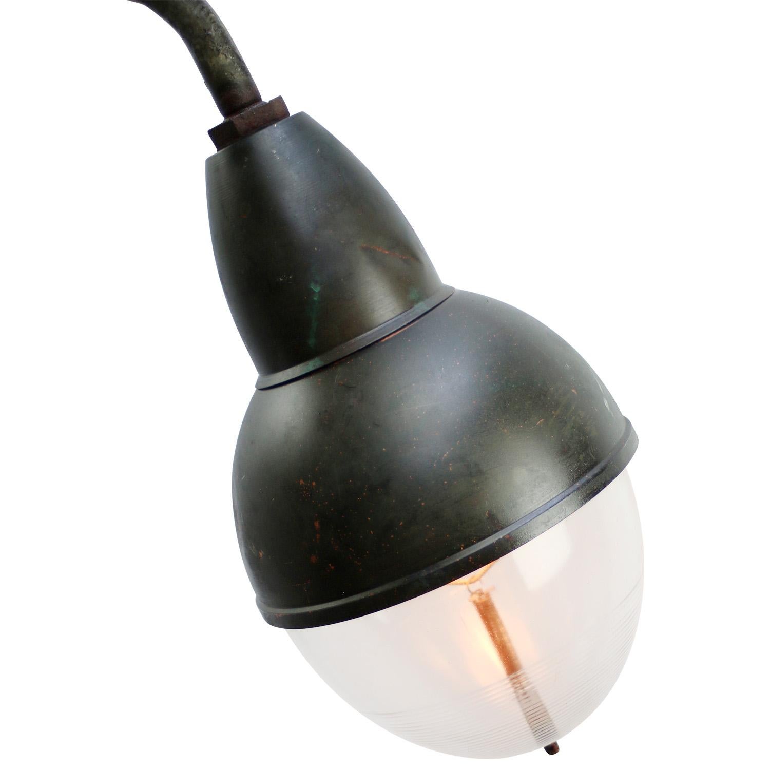 French Rare Copper Mercury Mirror Glass Street Light by Holophane, France