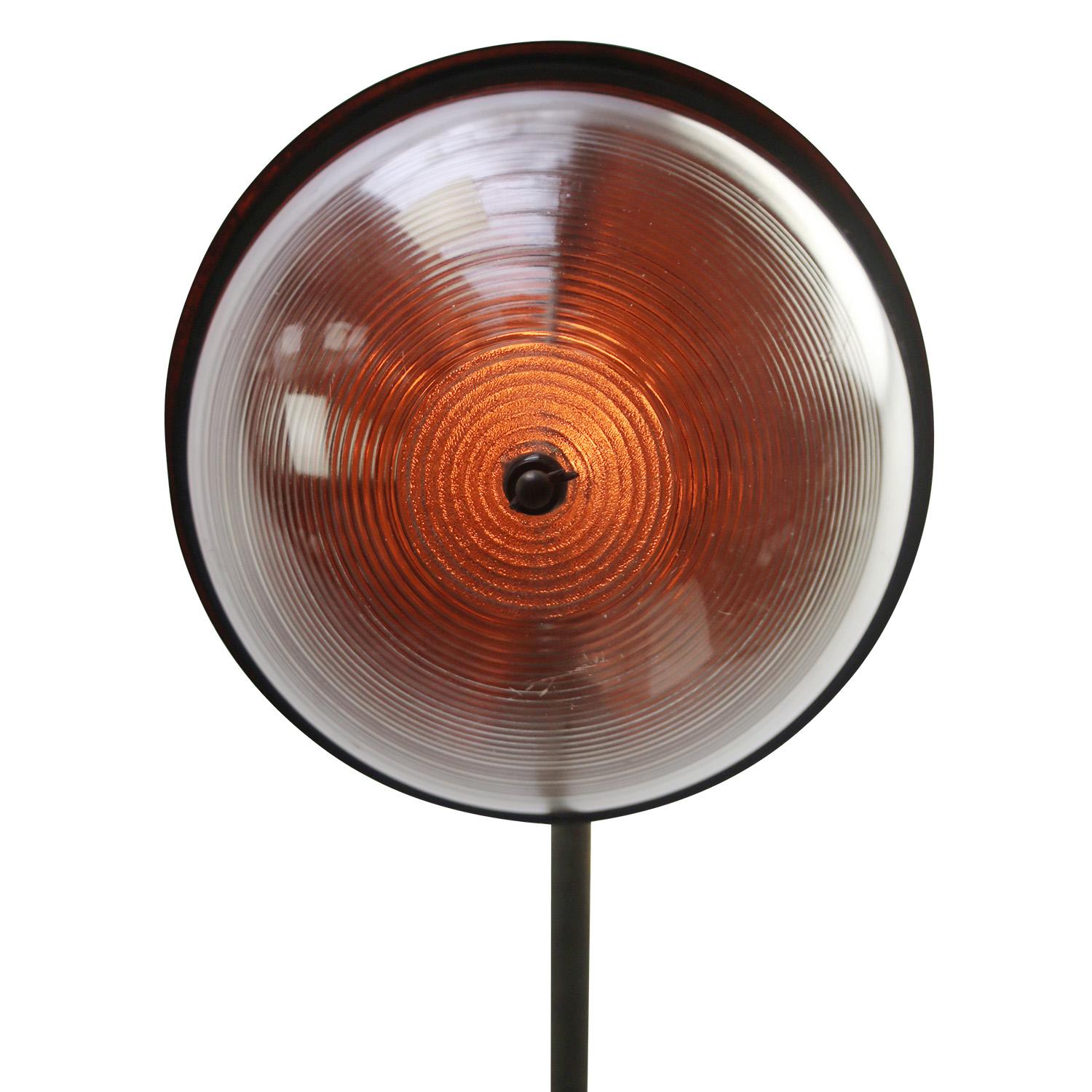 Rare Copper Mercury Mirror Glass Street Light by Holophane, France In Good Condition In Amsterdam, NL