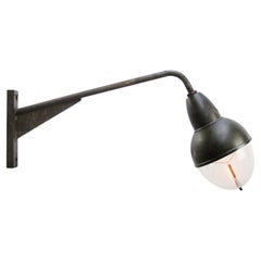Rare Copper Mercury Mirror Glass Street Light by Holophane, France