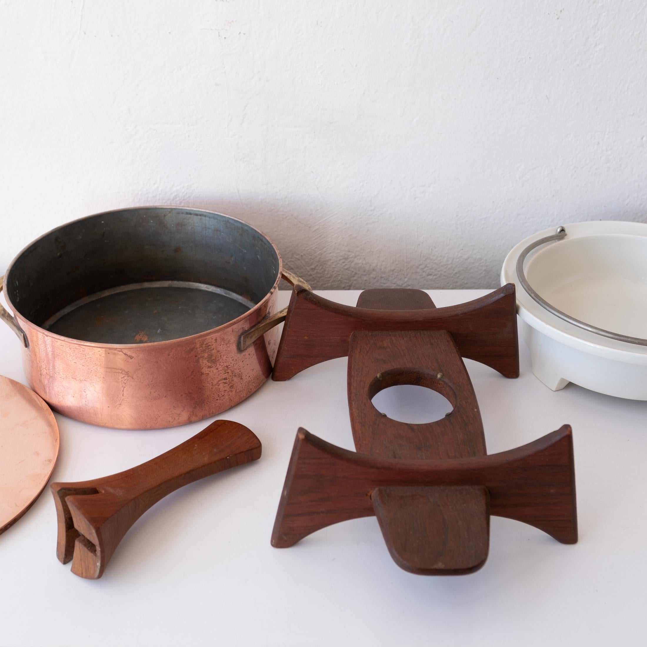 Rare Copper Pan and Stand by Jens Quistgaard for Dansk 3