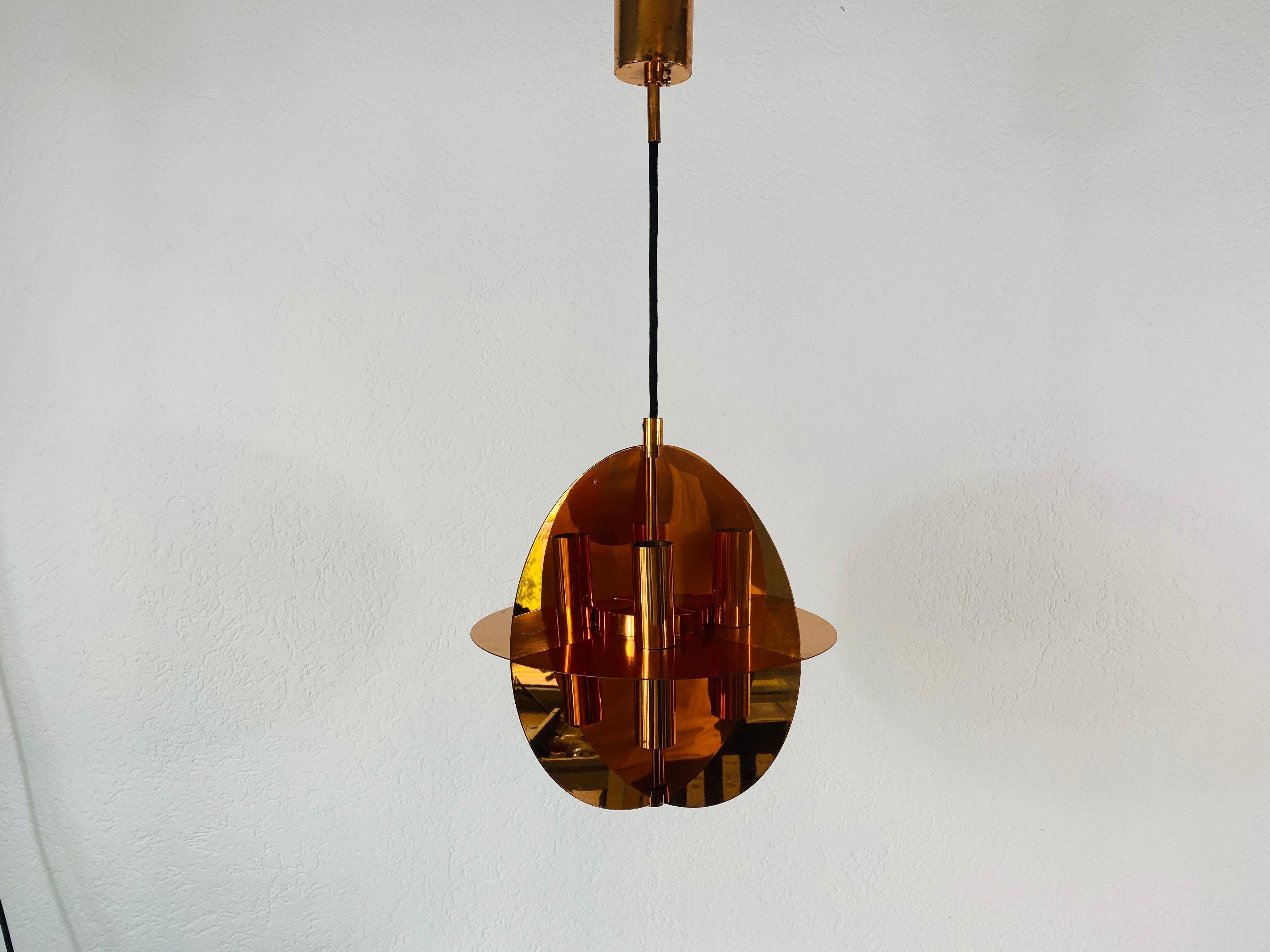 Late 20th Century Rare Copper Pendant Lamp by Cosack, 1970s For Sale