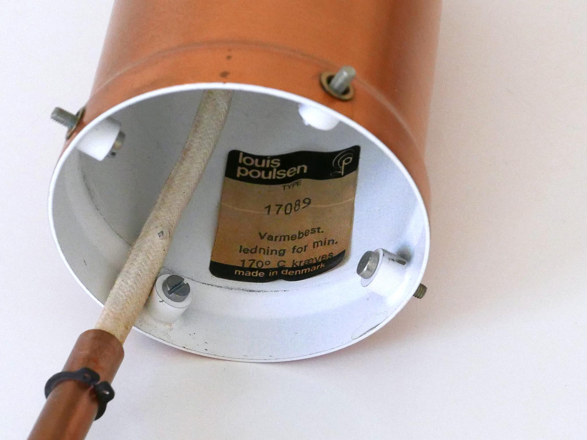 Rare Copper Plate Pendant Lamp by Poul Henningsen for Louis Poulsen Denmark 1958 For Sale 14
