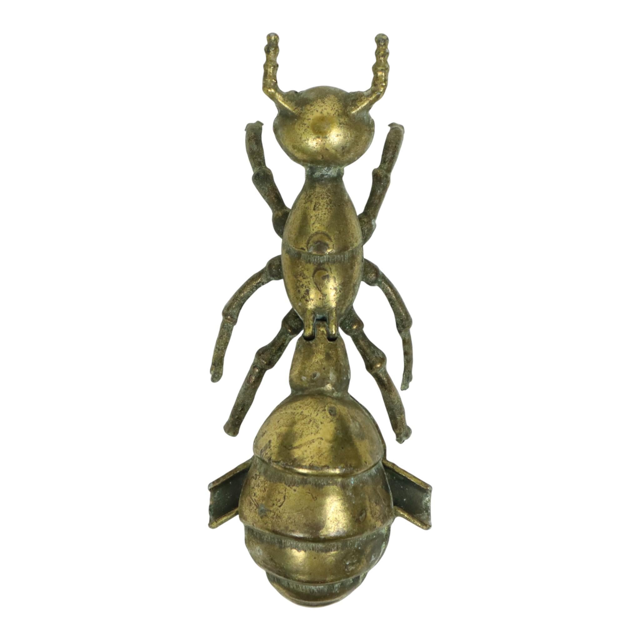 Rara formica placcata in rame, insetto, portacenere, statuetta 19cm in vendita 6