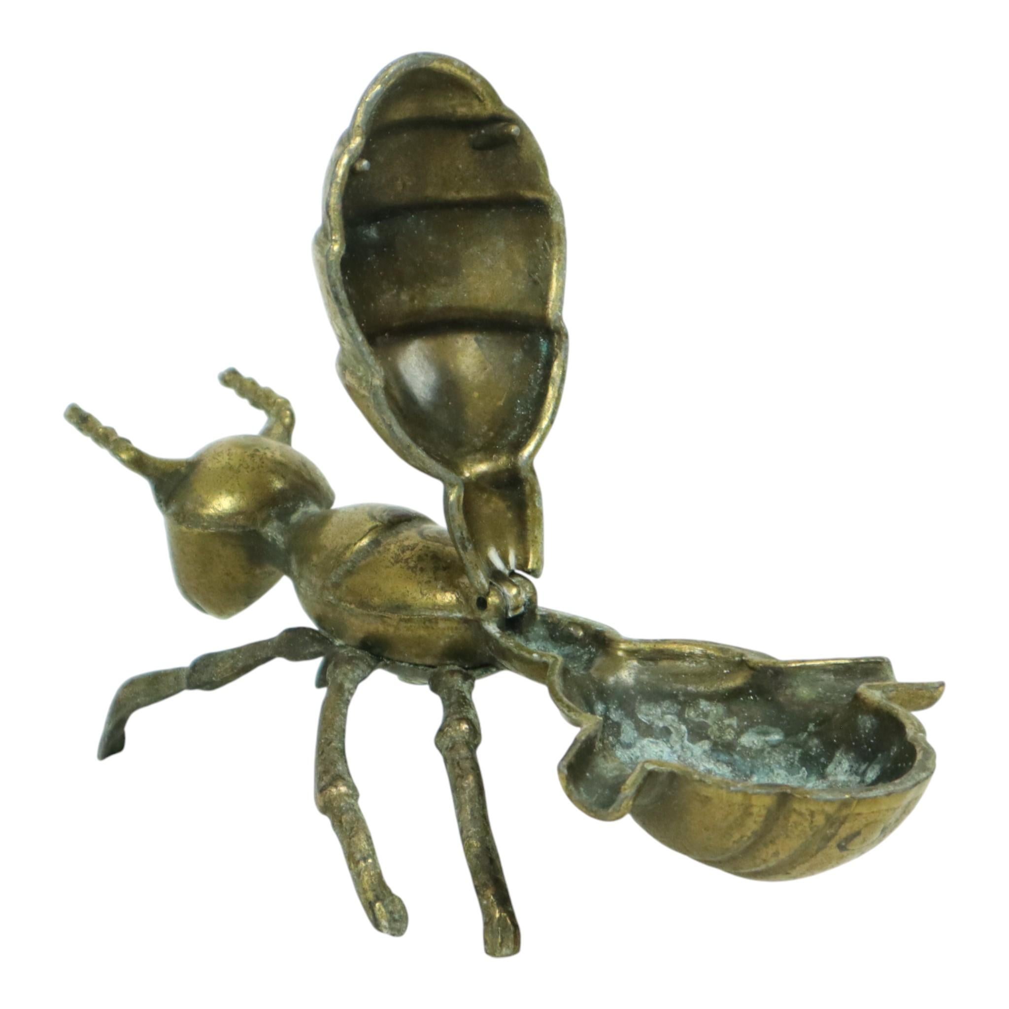 Calco Rara formica placcata in rame, insetto, portacenere, statuetta 19cm in vendita