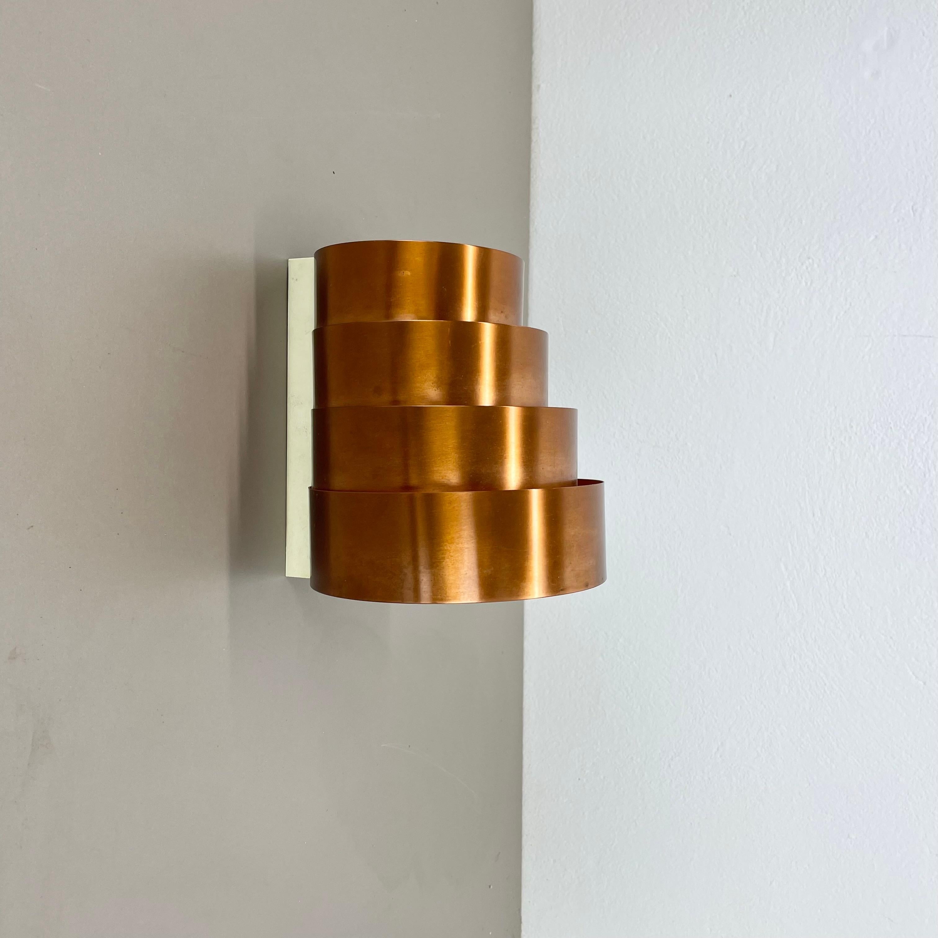 Mid-Century moderno rare applique in rame di Hans-Agne Jakobsson Markaryd, Svezia, 1960 in vendita