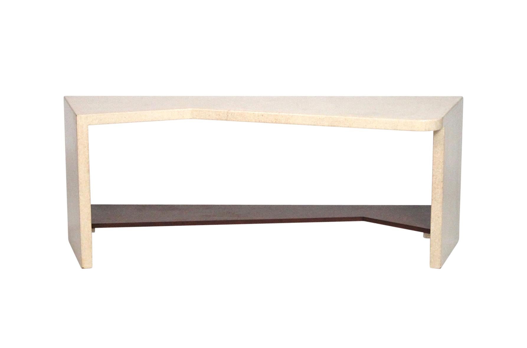 Mid-Century Modern Rare Cork and Mahogany Console by Paul Frankl