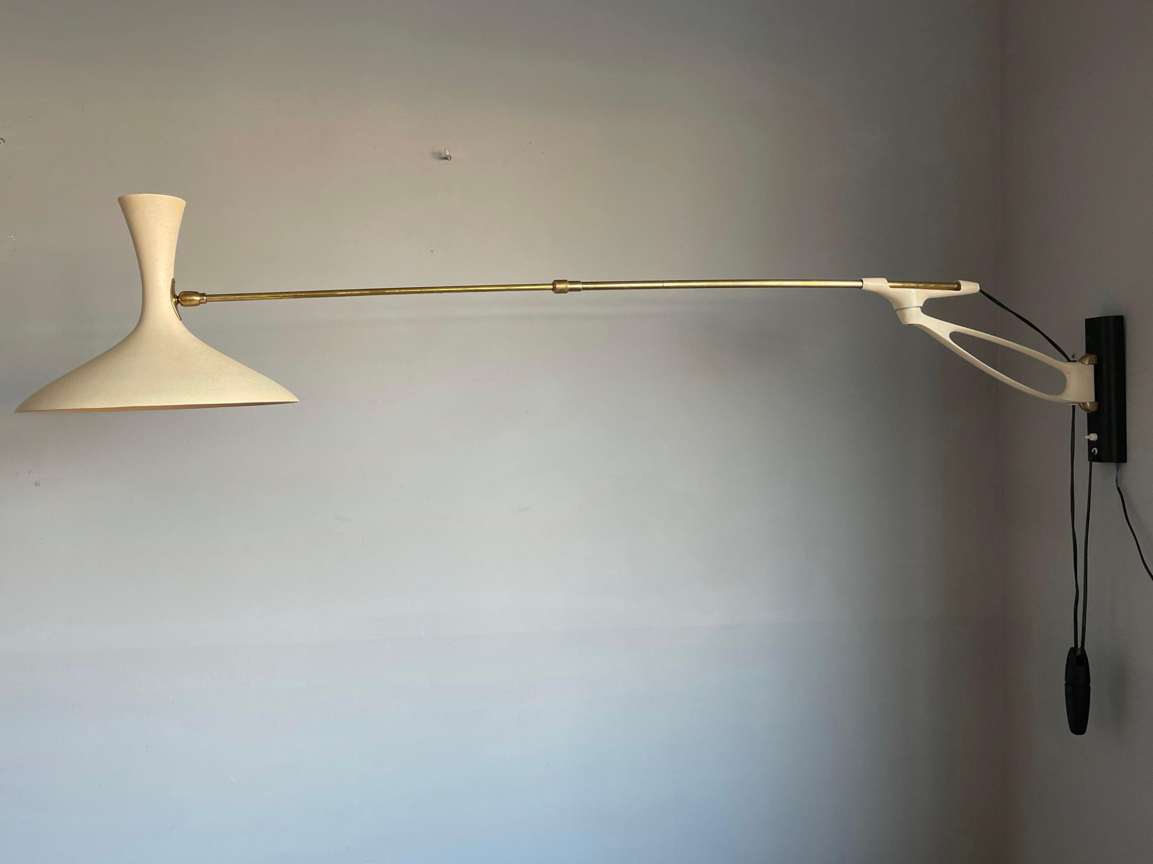 Rare Cosack Louis Kalff Royal Telescope Articulating Wall Light, Germany, 1950s For Sale 8
