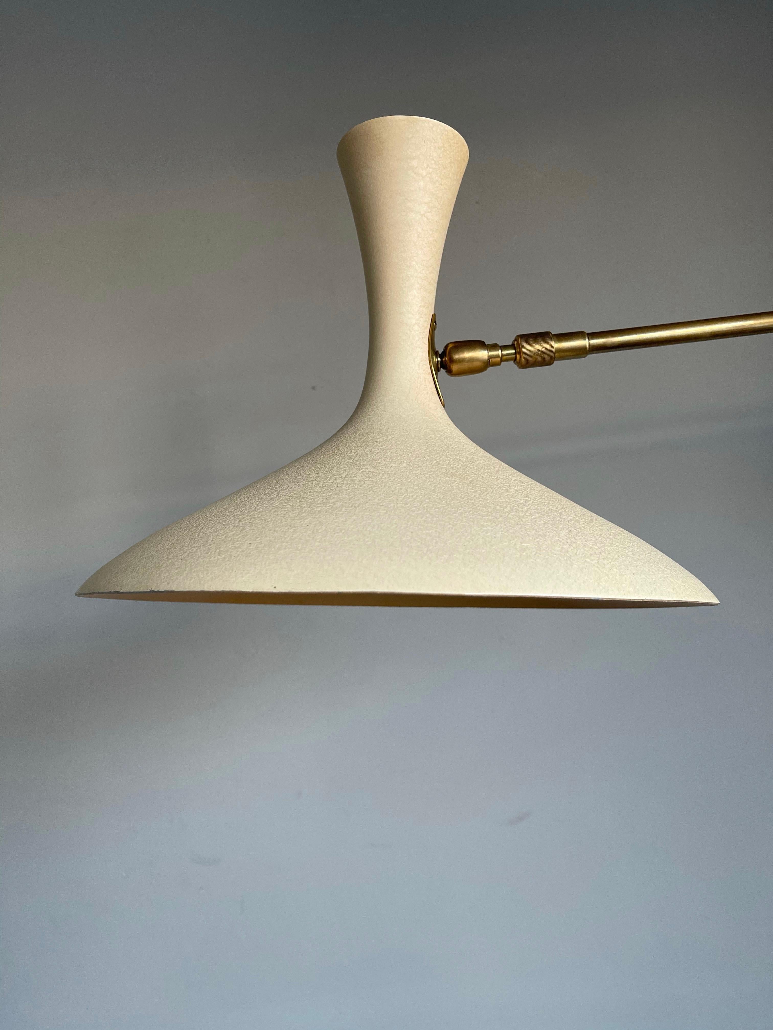 20th Century Rare Cosack Louis Kalff Royal Telescope Articulating Wall Light, Germany, 1950s For Sale