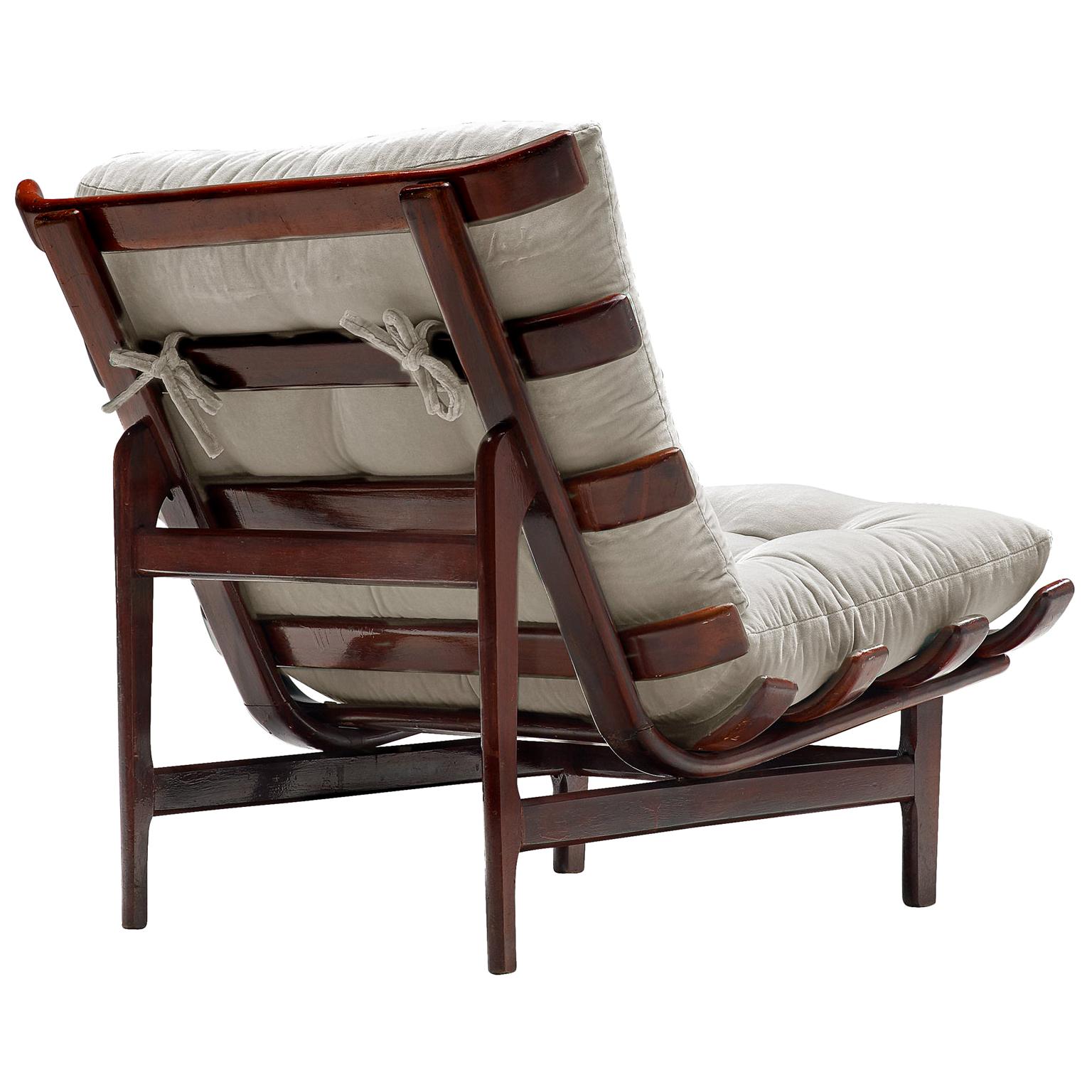 Lounge Chair in Solid Rosewood Frame by Móveis Pailar.