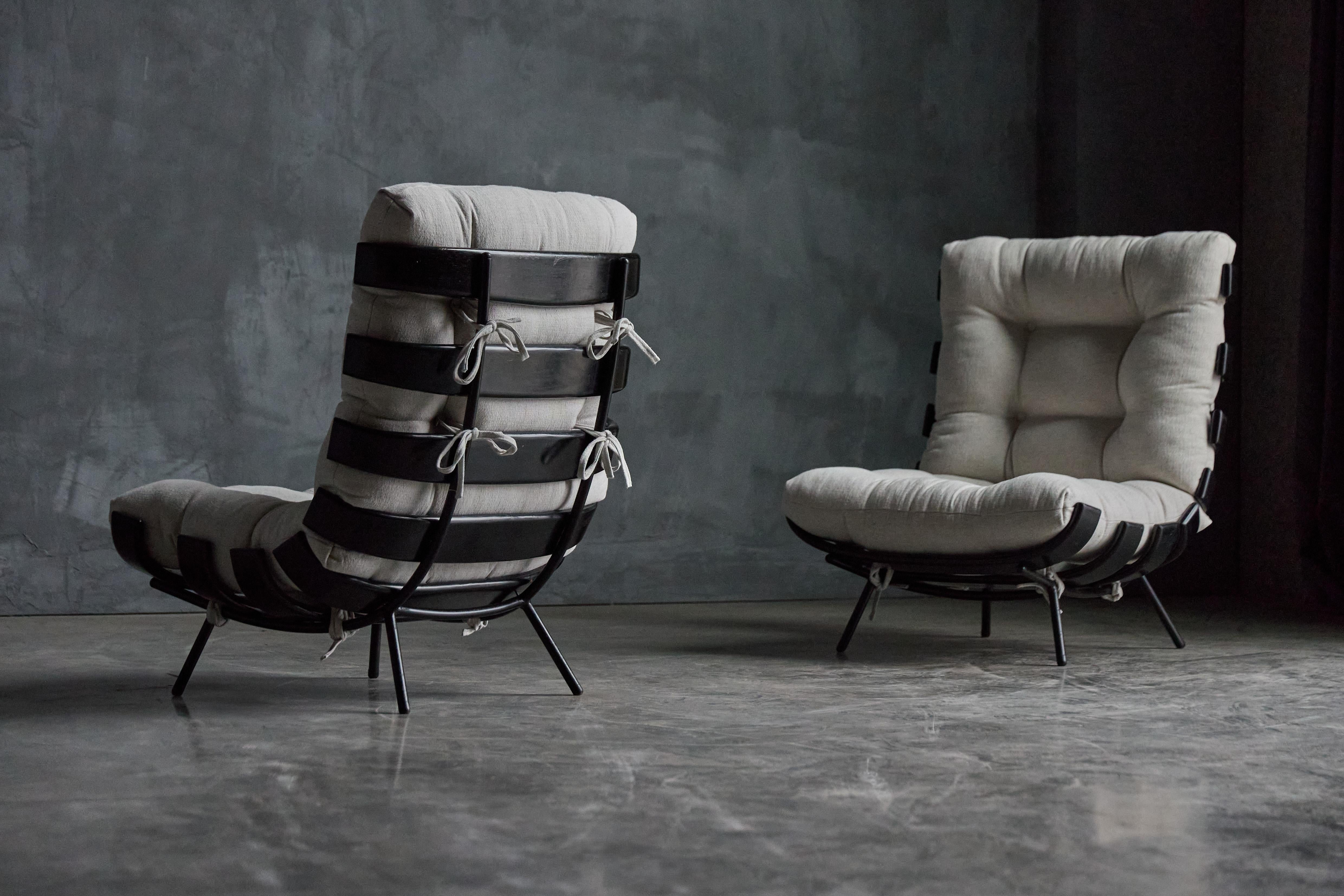 Rare 'Costela' Lounge Chairs by Martin Eisler and Carlo Hauner, Brazil, 1954 For Sale 5