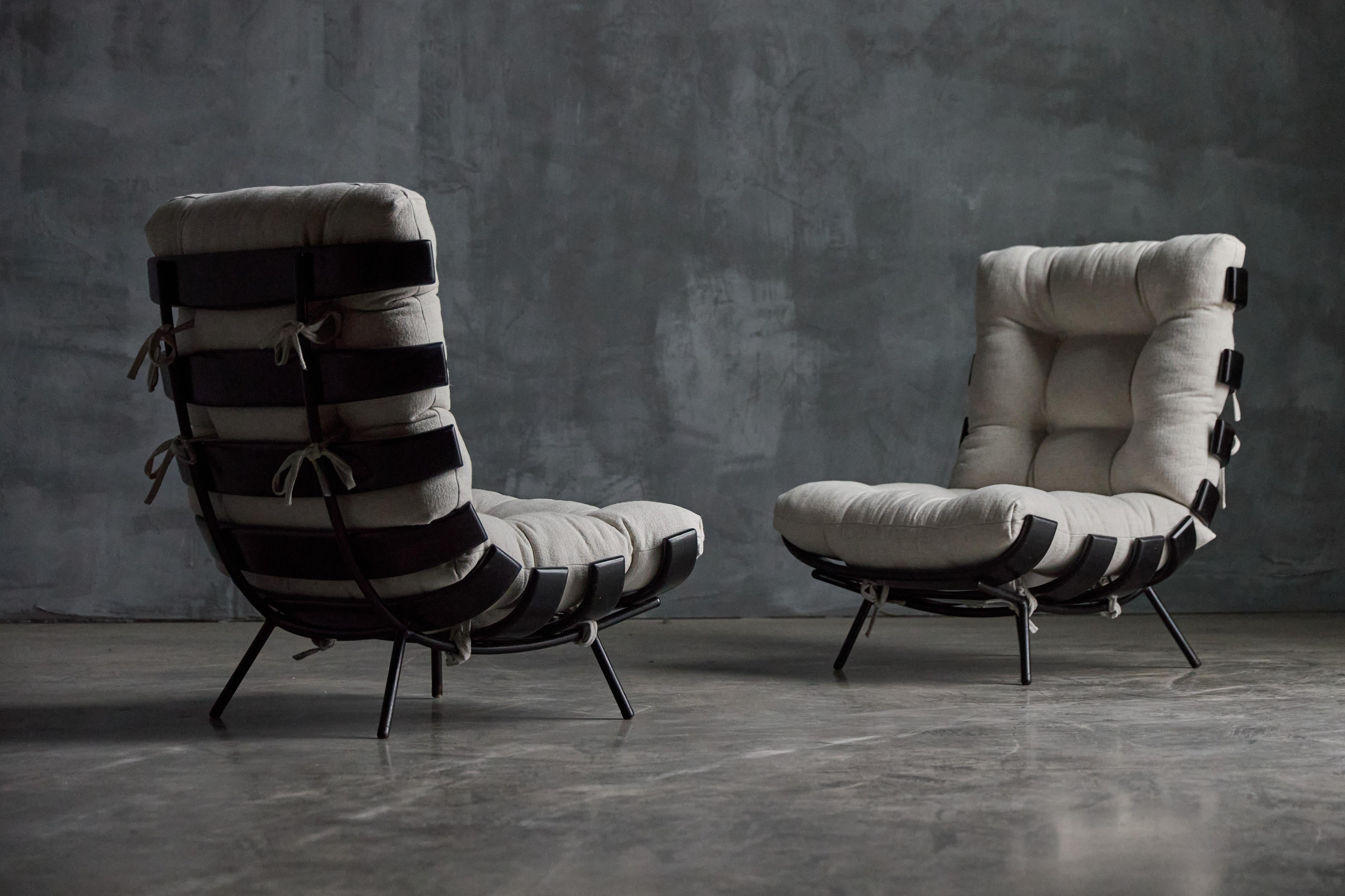 Rare 'Costela' Lounge Chairs by Martin Eisler and Carlo Hauner, Brazil, 1954 For Sale 1