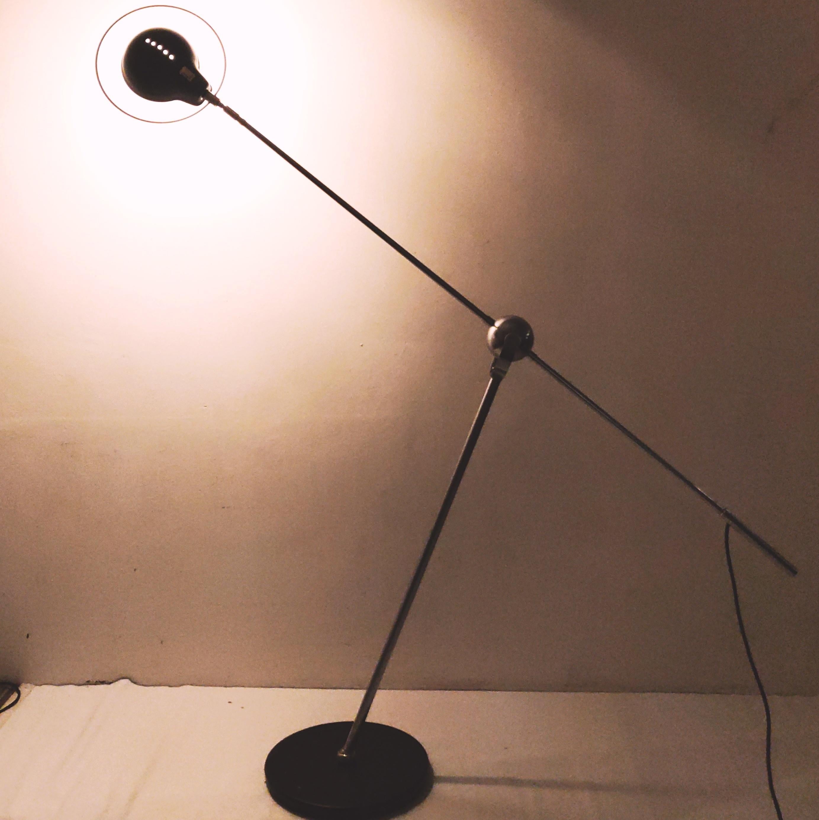 European Rare Counter Balance Large Floor Lamp, 1960s For Sale