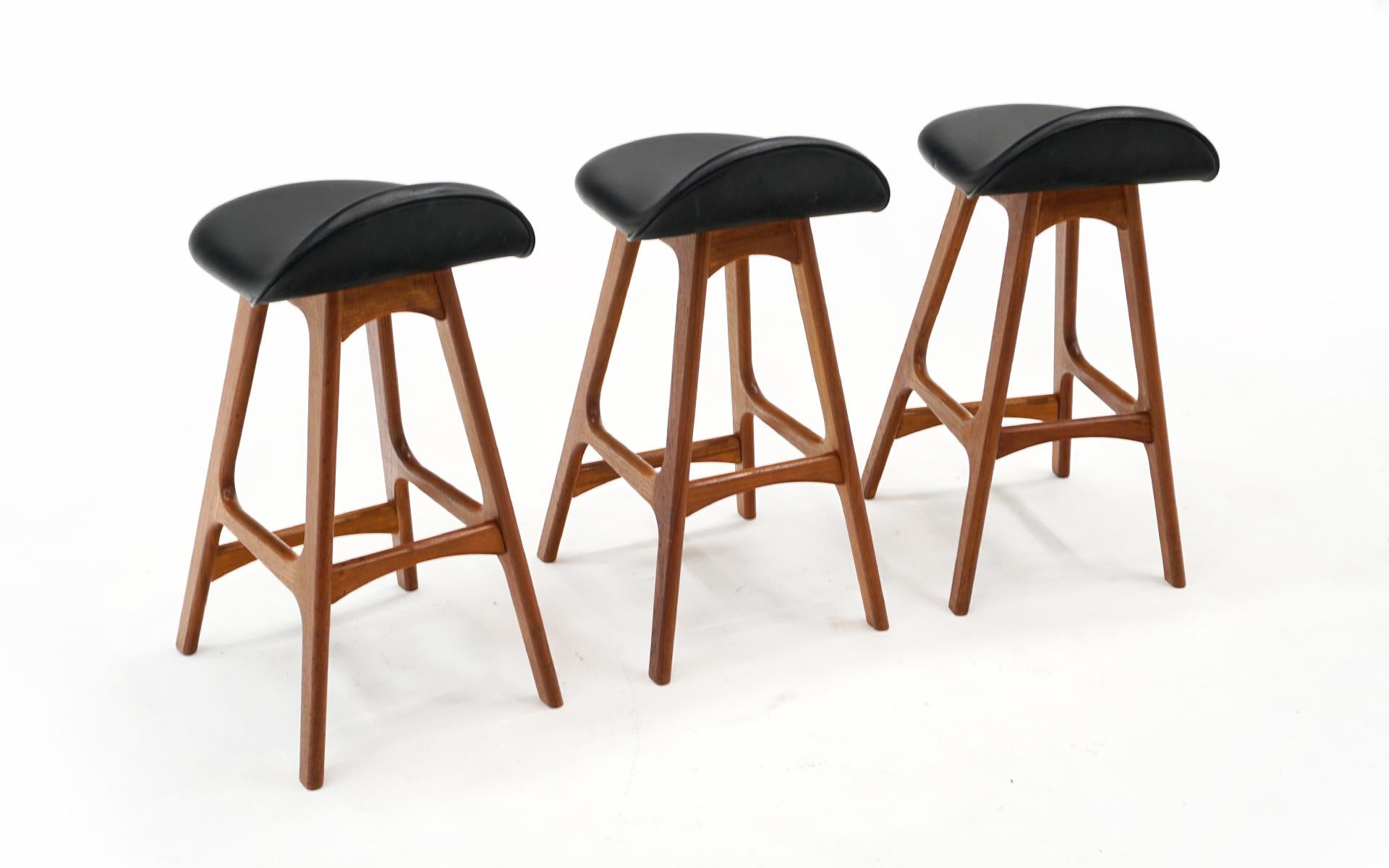 Danish Rare Counter Height Bar Stools.Designed by Eric Buch