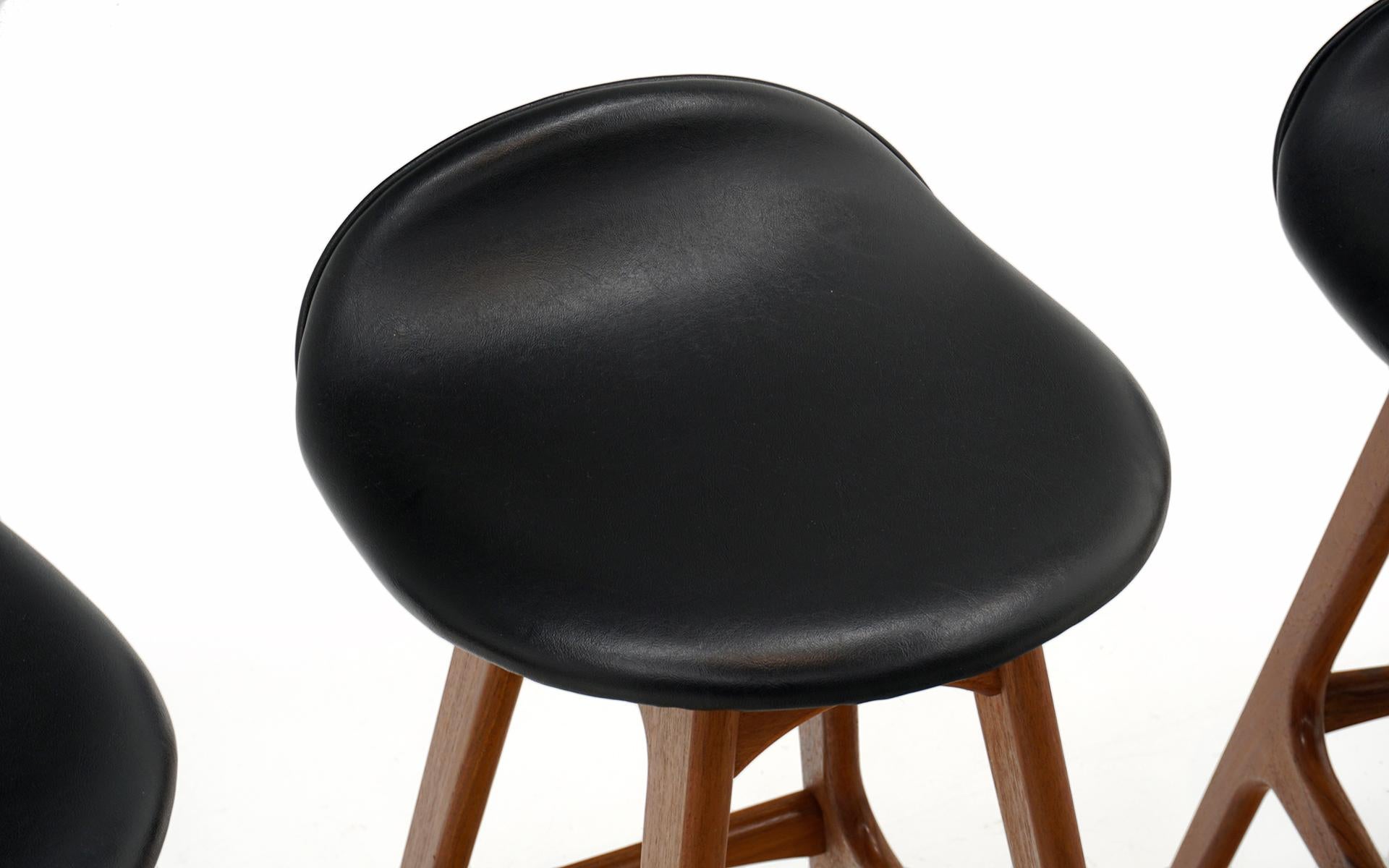 Danish Rare Counter Height Bar Stools.Designed by Eric Buch
