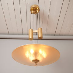 Rare Counterbalance chandelier by Max Ingrand For Fontana Arte c1954