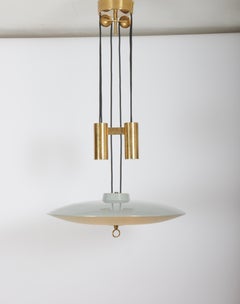 Rare Counterbalance chandelier by Max Ingrand For Fontana Arte c1954