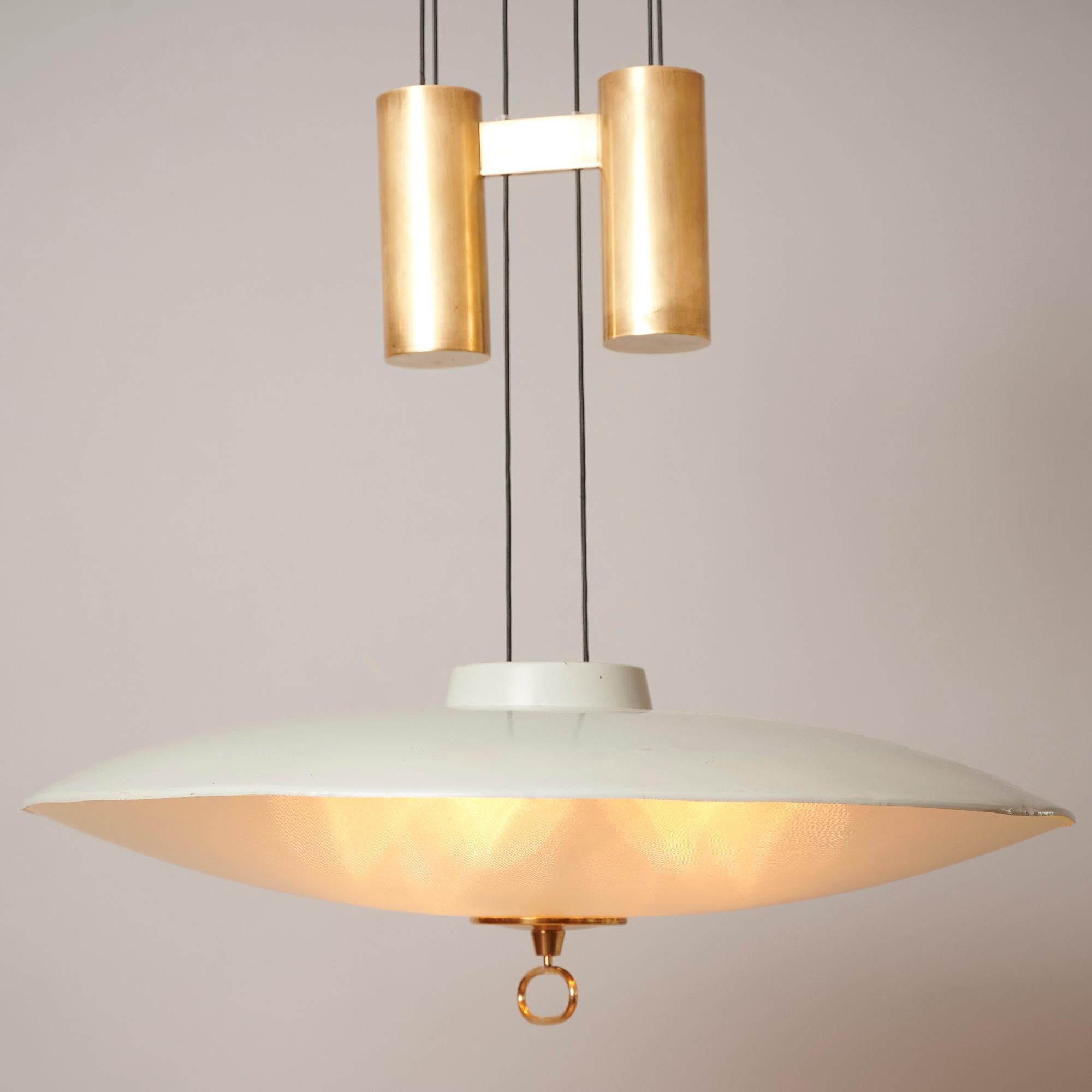 Italian Rare Counterbalance chandelier by Max Ingrand For Fontana Arte c1954 For Sale
