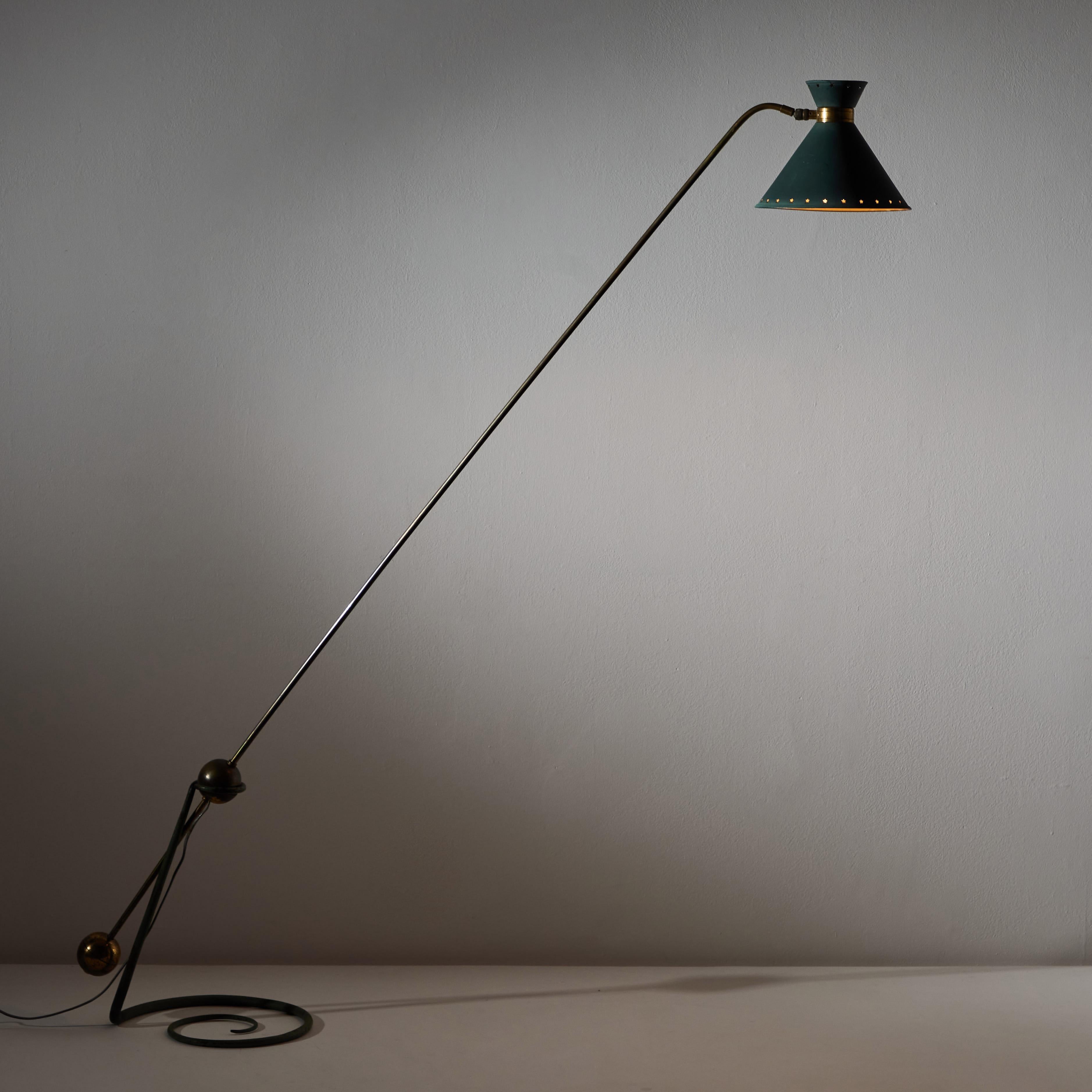 Painted Rare Counterbalance Floor Lamp by Arlus